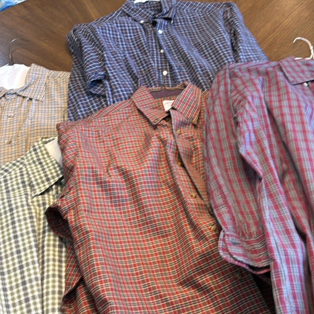 Brooks Brothers Men's Casual Button-down Shirts, lot of 5, 100% cotton
